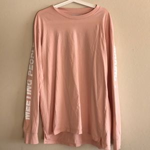 Instagram pink long sleeve tee
